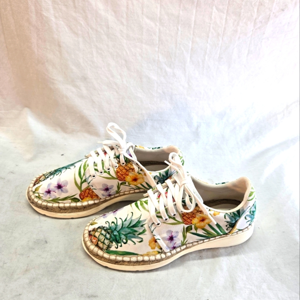 FREE PEOPLE Women’s 39 Jackson Floral Tropical Print Espadrilles Sneakers Shoes - Picture 3 of 7